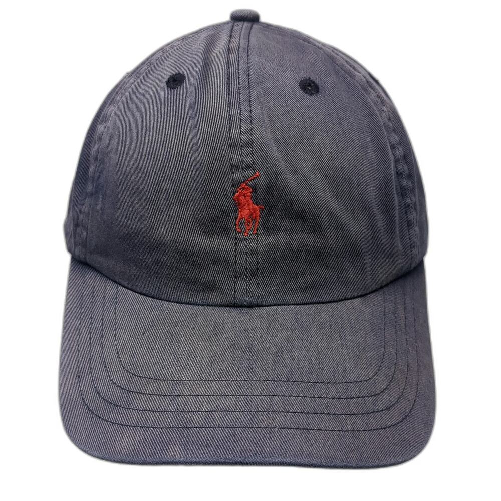 Polo Ralph Lauren Baseball Cap Blue Green Underbrim Cotton Hat Logo Vintage